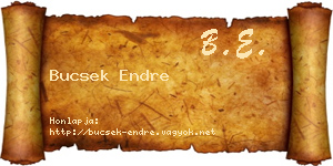 Bucsek Endre névjegykártya